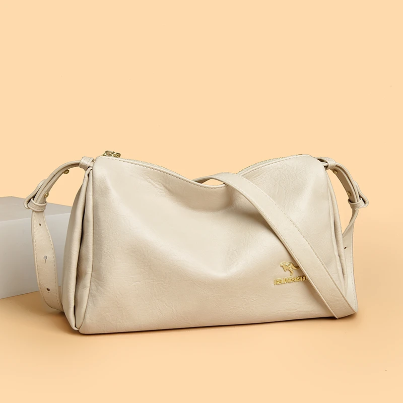 袋鼠蔓蔓雅源新款大容量通勤包时尚百搭斜挎包中年妈妈简约单肩包