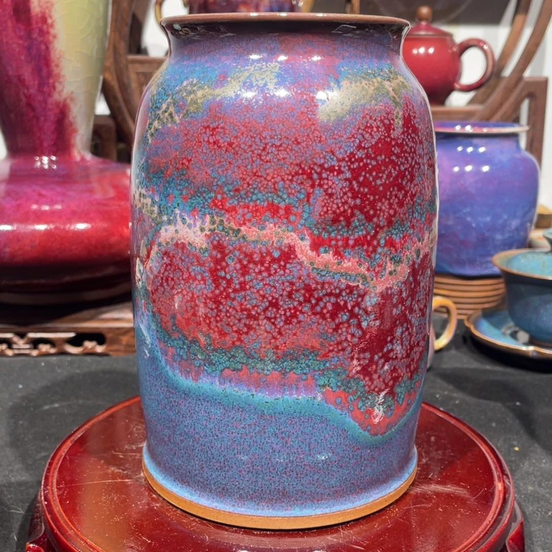 大***鱼中国神后钧瓷花器