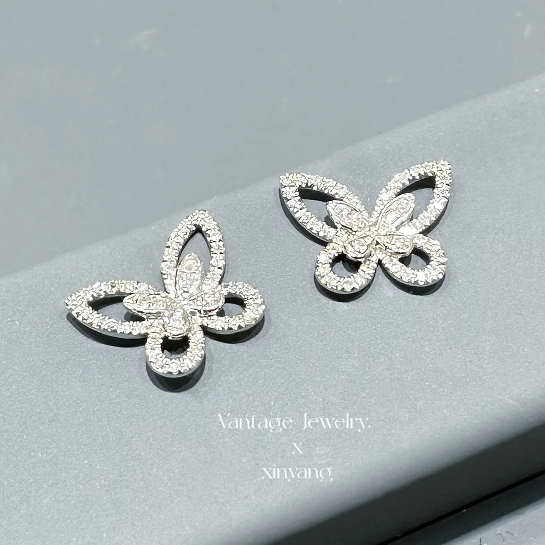 【欣阳】40分 双蝴蝶耳钉