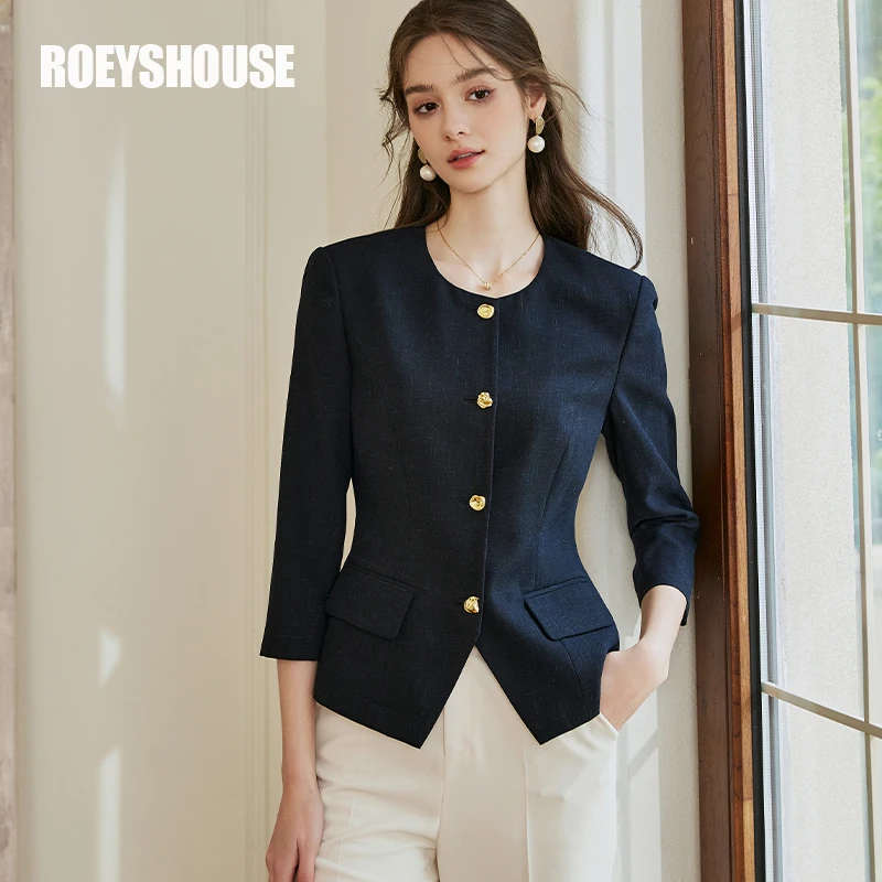 【小云总专享】罗衣气质职业西装2025春新款时尚通勤修身外套10105