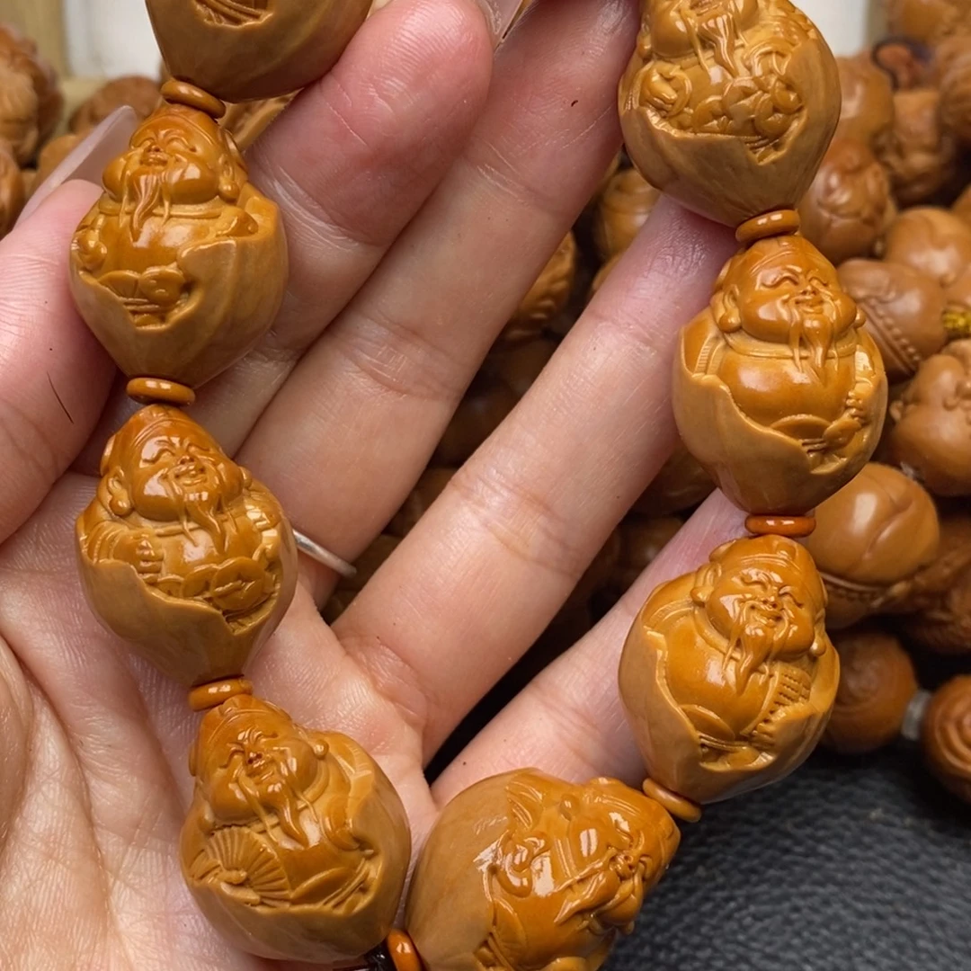 用***4橄榄核手串2.0包衣财神