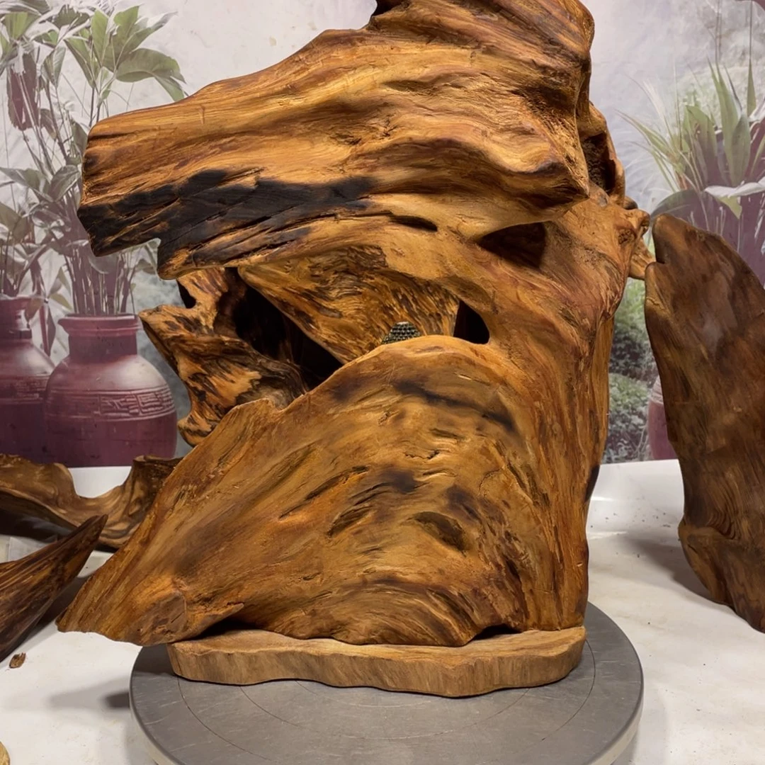 先***好木清凉薄荷药香味随形摆件，土埋老料自然香韵造型独特