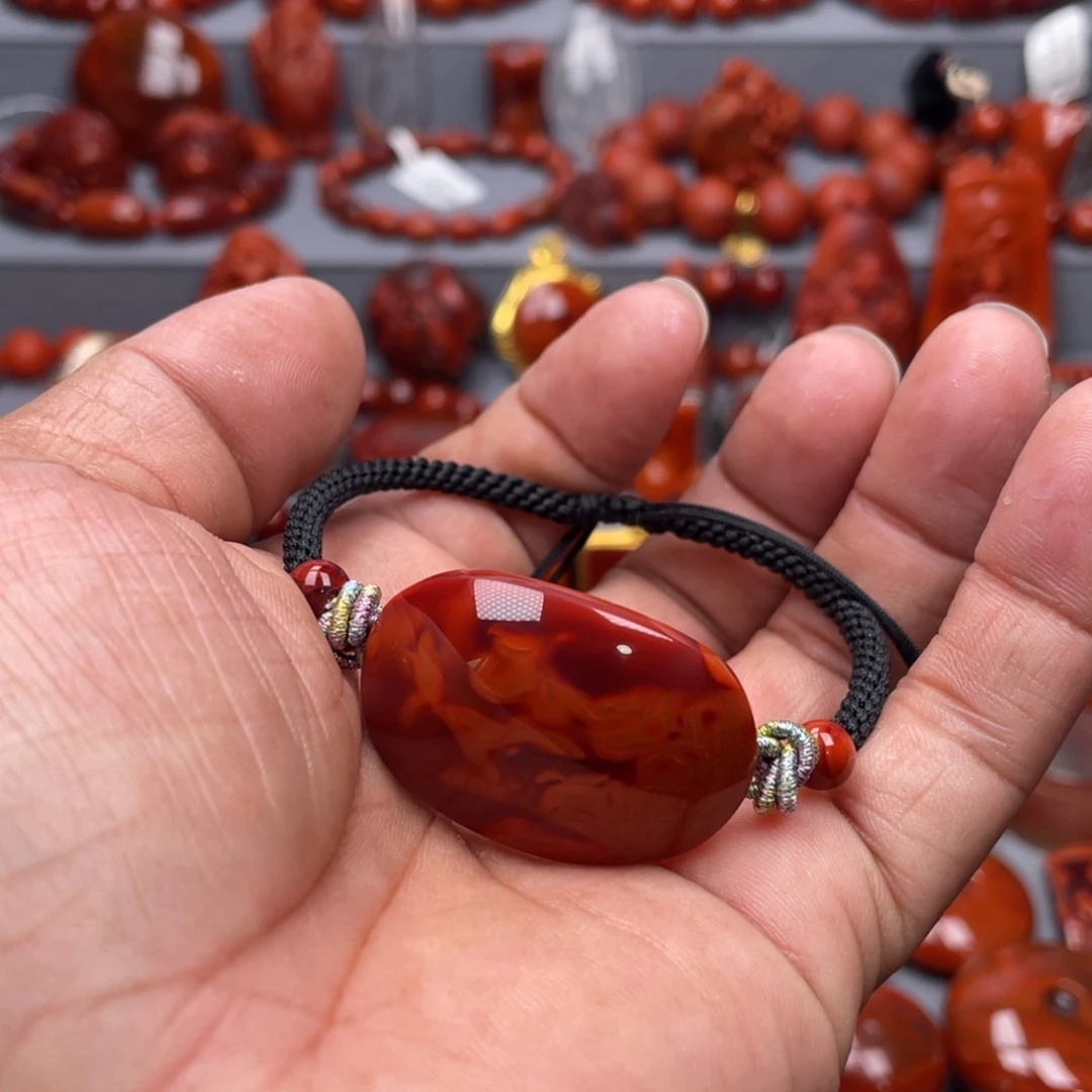 南红玛瑙未镶嵌珠宝奇石手牌