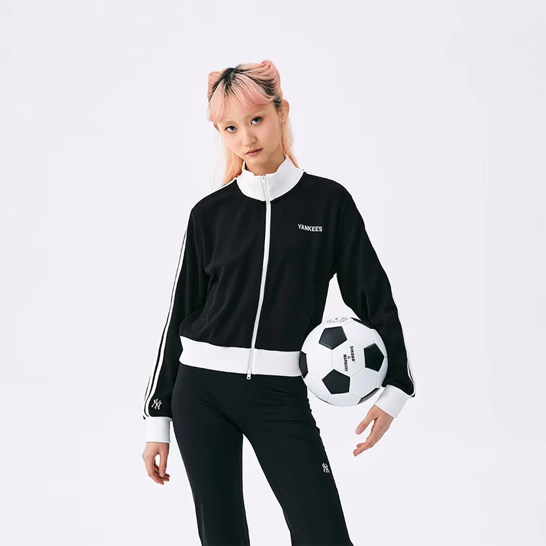 MLB学院风印花纯色休闲百搭长袖运动开衫夹克女款3FTRV1151