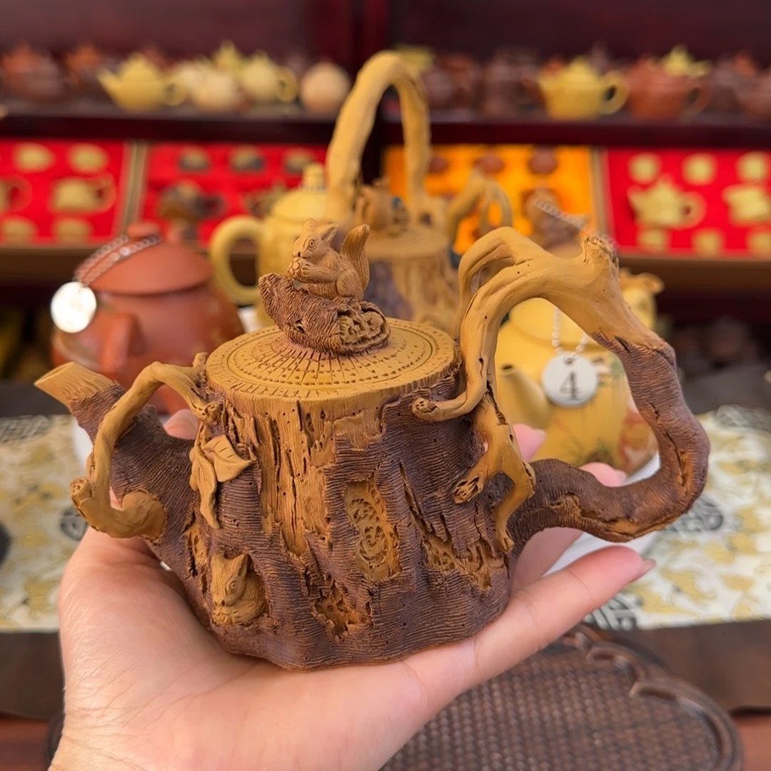茶壶段泥枯木松鼠