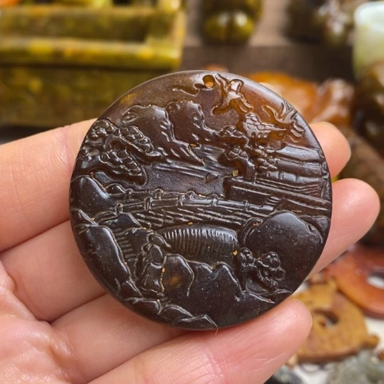 蛇纹石玉未镶嵌颈饰84