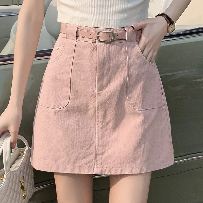 春夏新款显瘦半身裙小个子高腰百搭韩版A字包臀短裙子设计感短裙