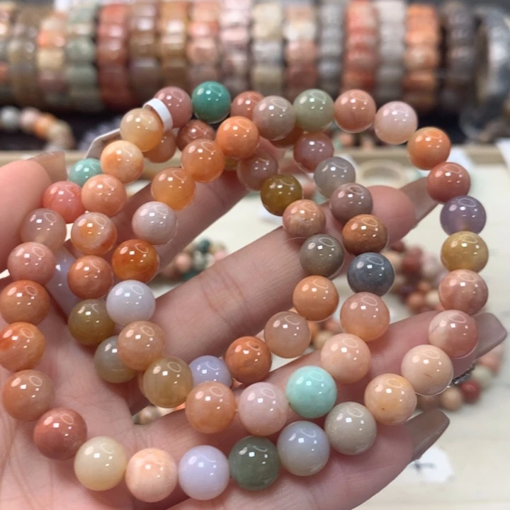 硅化珊瑚（珊瑚玉）手链未镶嵌月**溪311