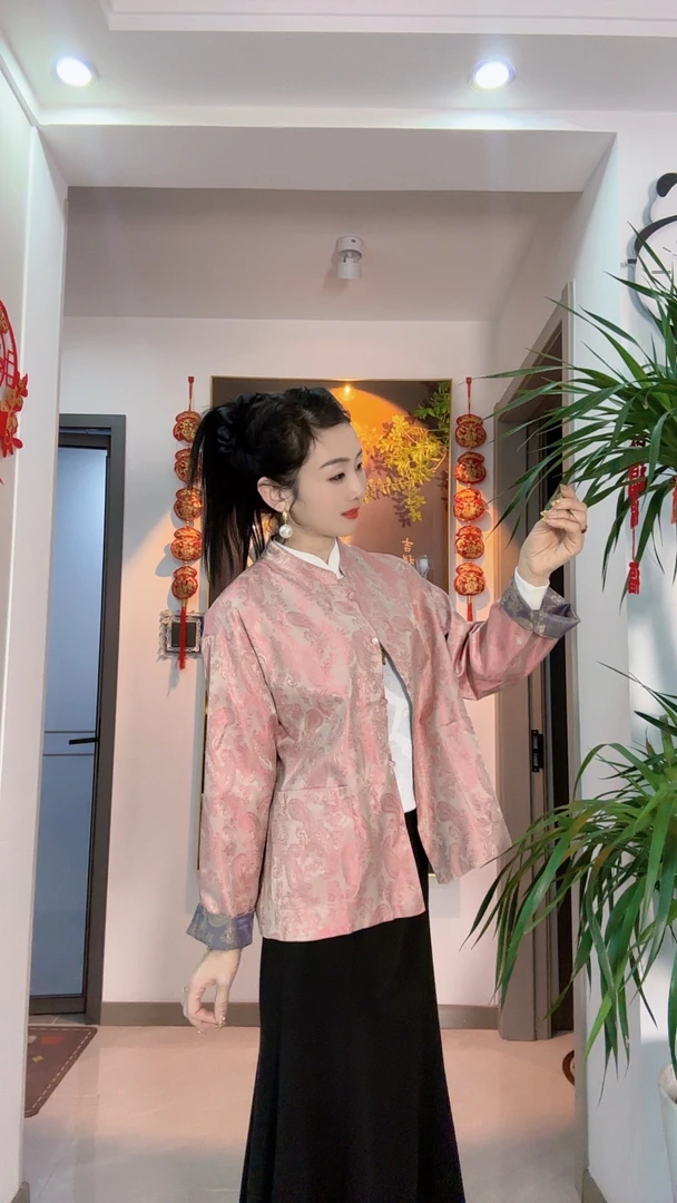 春季新款双面穿新中式国风刺绣轻奢原版上衣女