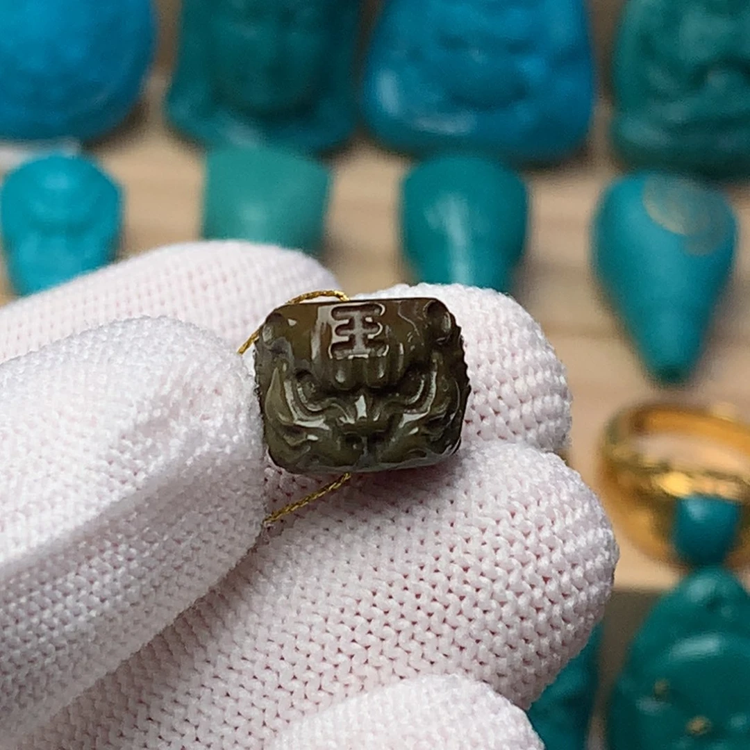 未镶嵌绿松石珠宝奇石12.5mm