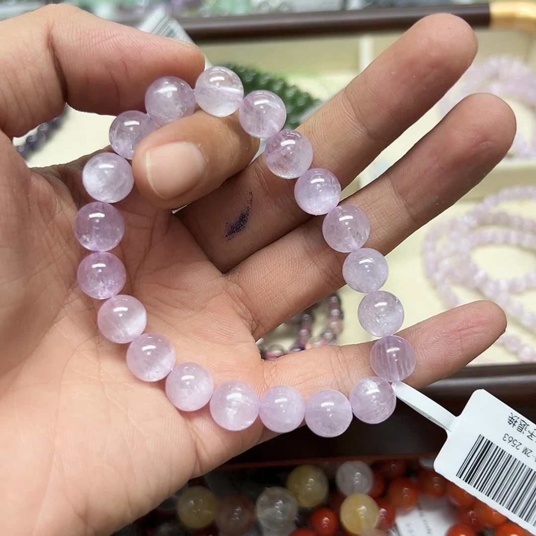 未镶嵌手链水晶顶级猫眼紫锂辉