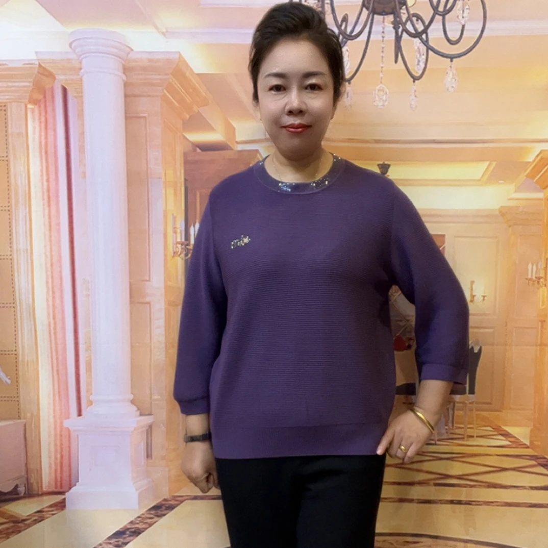 洋气减龄百搭款针织衫上衣