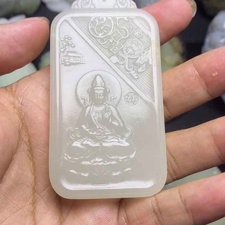 和田玉未镶嵌颈饰一**你