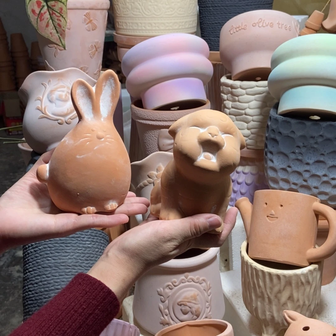 摆件 小奶虎+大长耳朵兔子 2只