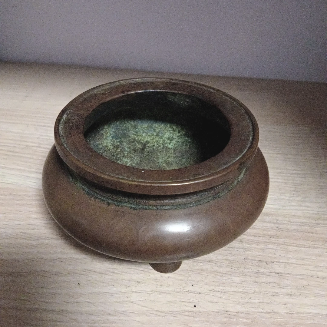 苏工工艺纯铜香炉经典款式高品质铜制鬲式炉