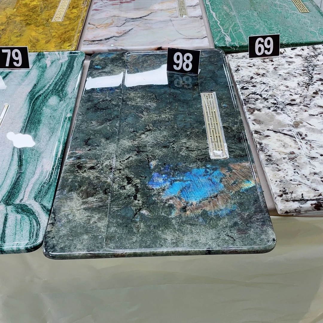 天然奢石蓝翡翠茶盘80*40