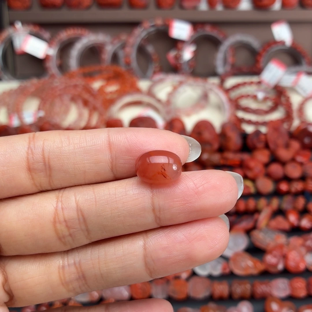 南红玛瑙未镶嵌颈饰枣珠12*9+