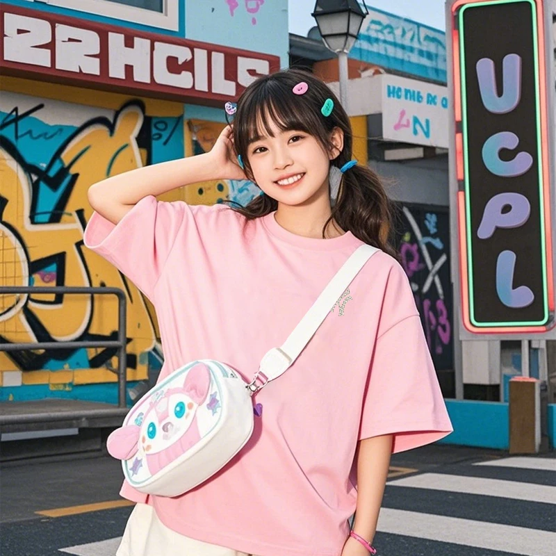 女童t恤儿童2025夏季新款女孩休闲宽松洋气男童短袖上衣