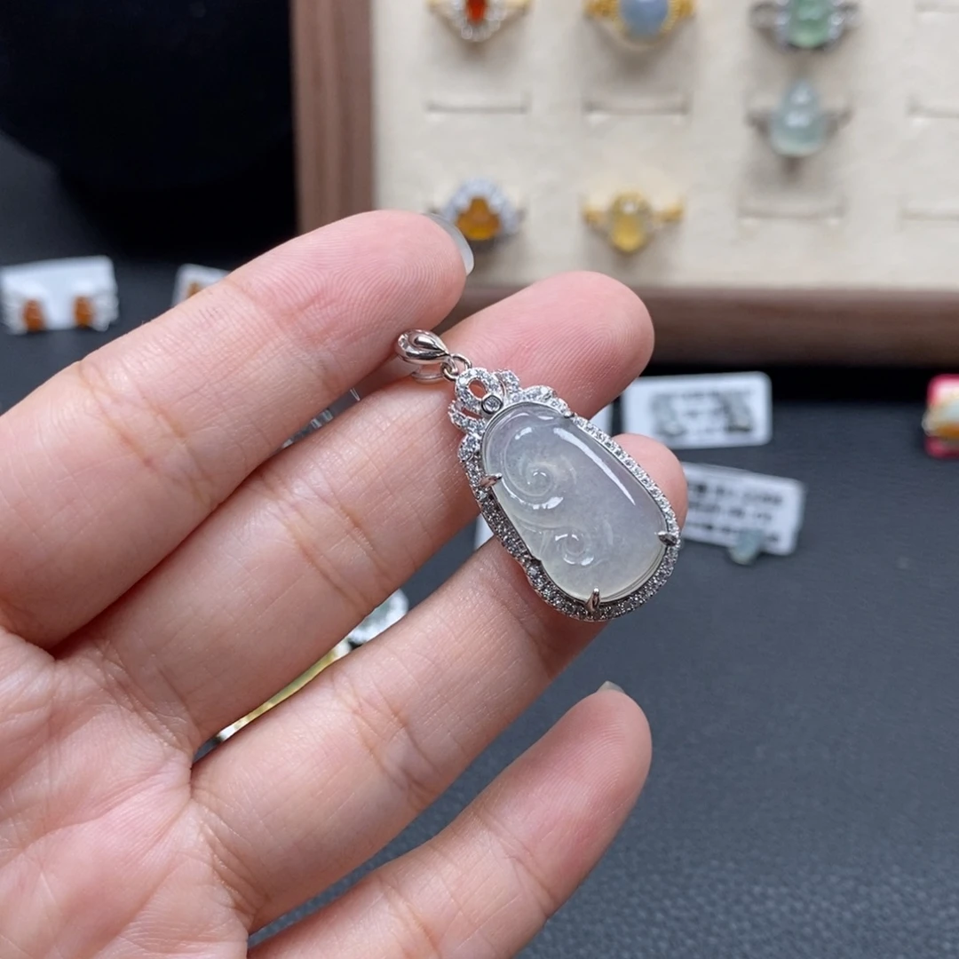 翡翠银S925镶嵌戒指