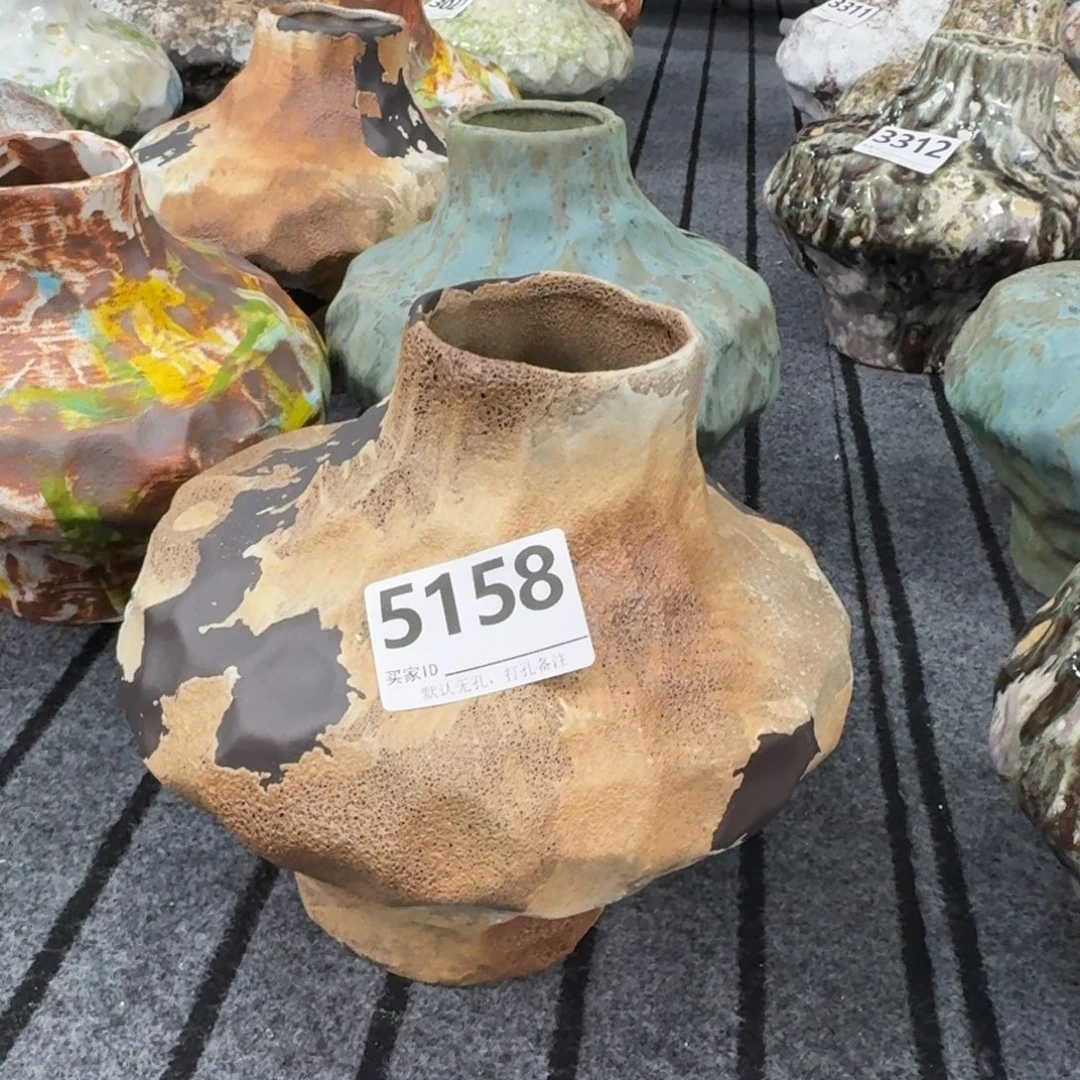 晚***亮摆件景德镇高温花瓶编码5158高23口7默认无孔