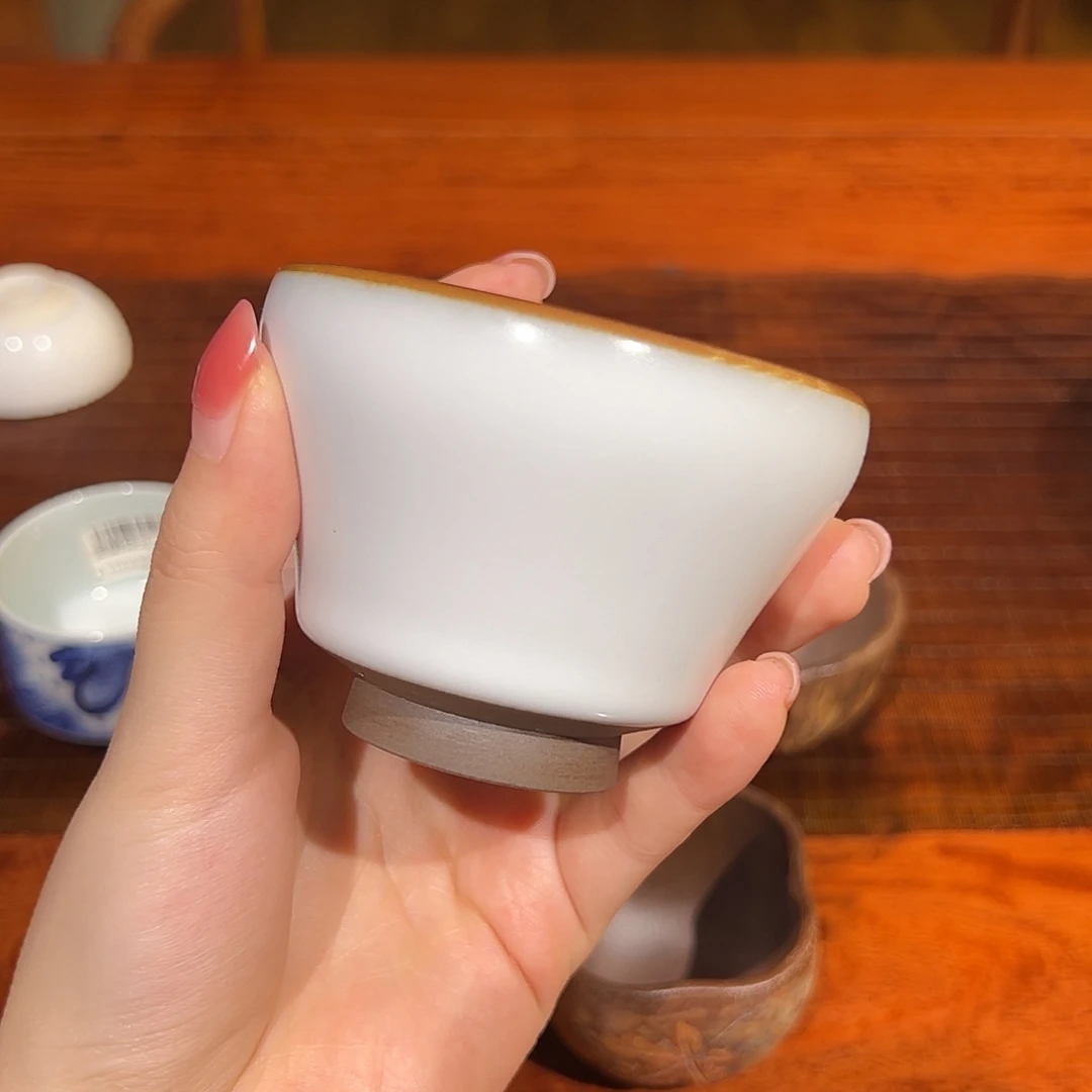 燕泥堂汝白束腰杯