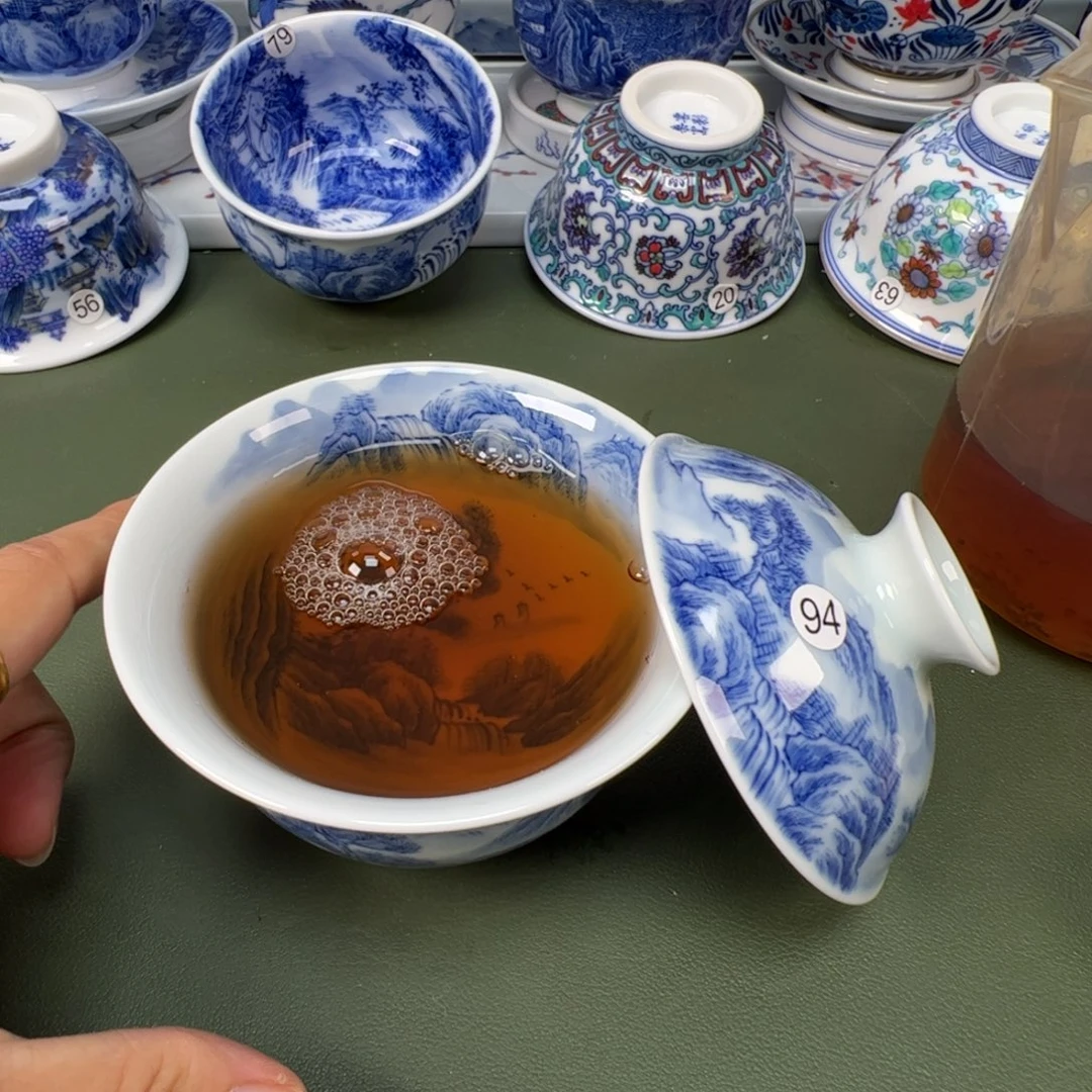 陶瓷景德镇纯手工纯手绘茶具木木94