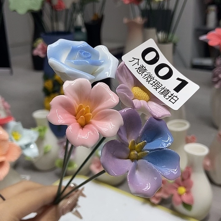 陶瓷纯手工捏花设计
