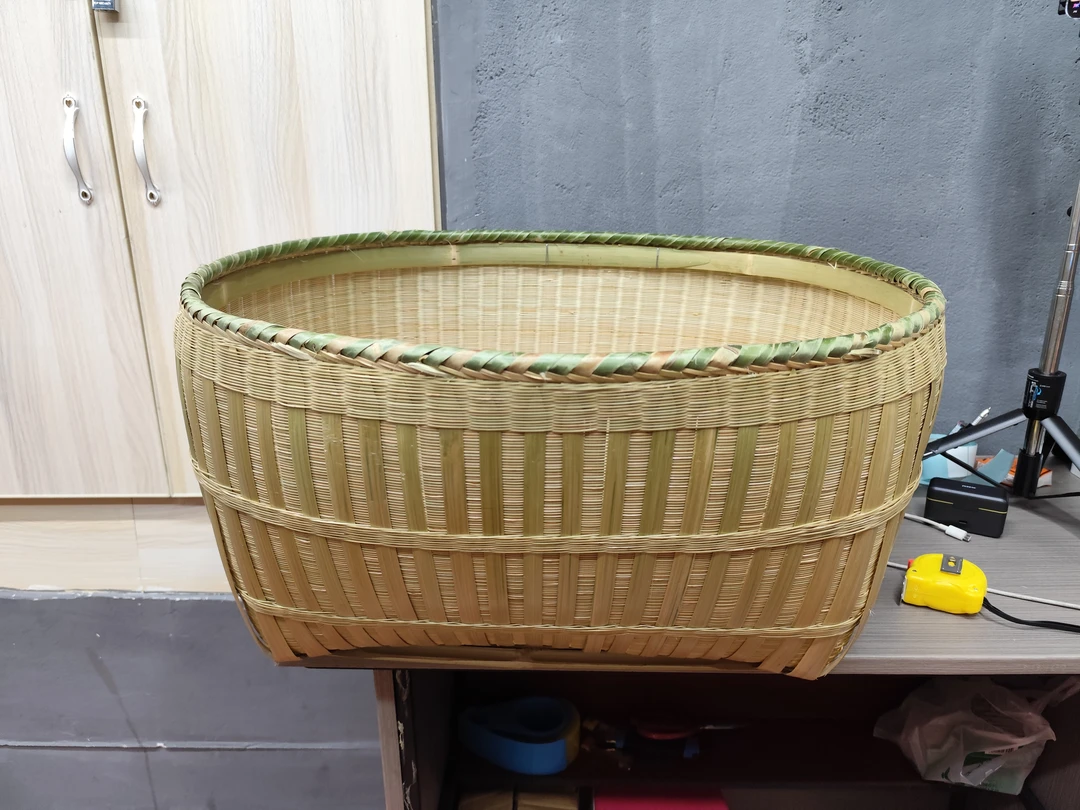 精编金竹水果筐大箩筐 长63cm 宽55cm 高35cm