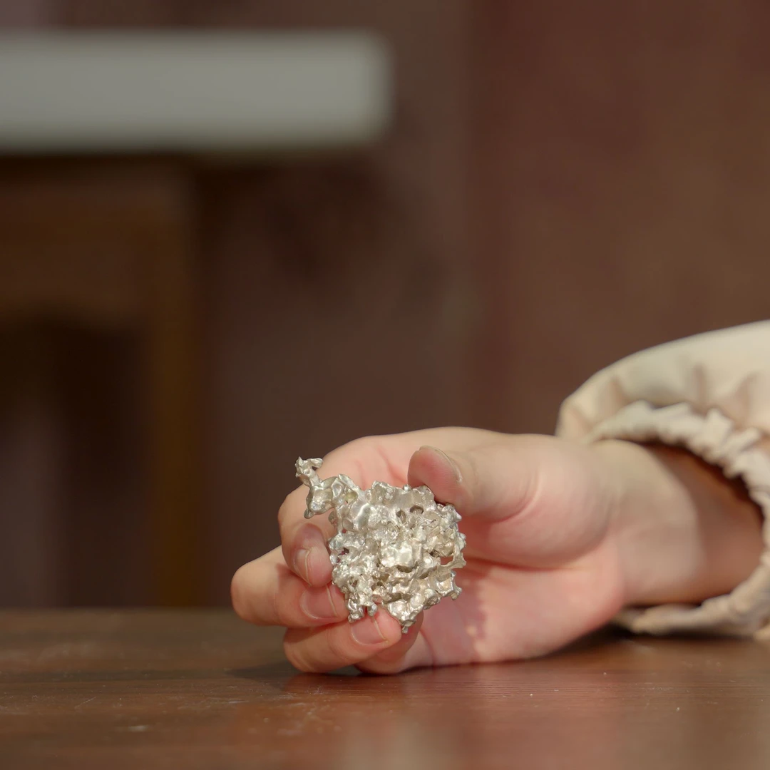 锻朴丨太湖石随形锡茶枕