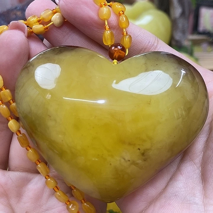 琥珀未镶嵌戒指吊坠