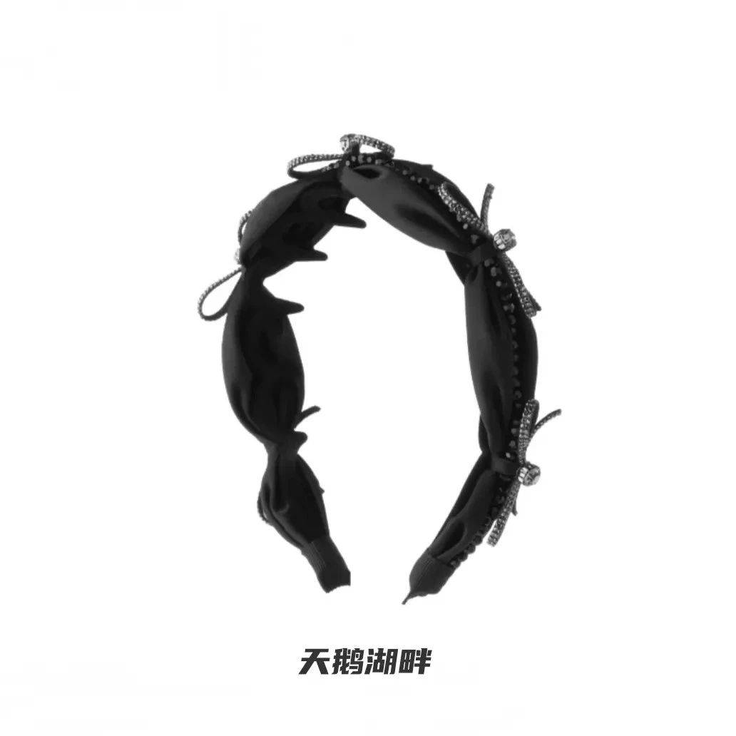 【天鹅湖畔】高级定制手工超闪高颅顶齿梳发箍韩系高级感复古发箍女