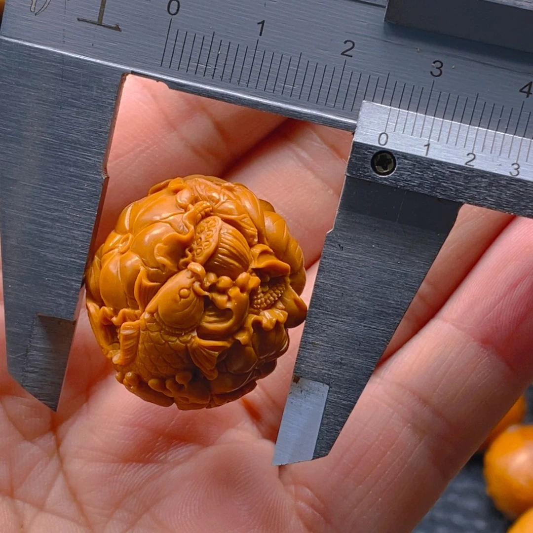 手串/手链橄榄核许忠英2.6大满工，荷塘月色年年有余