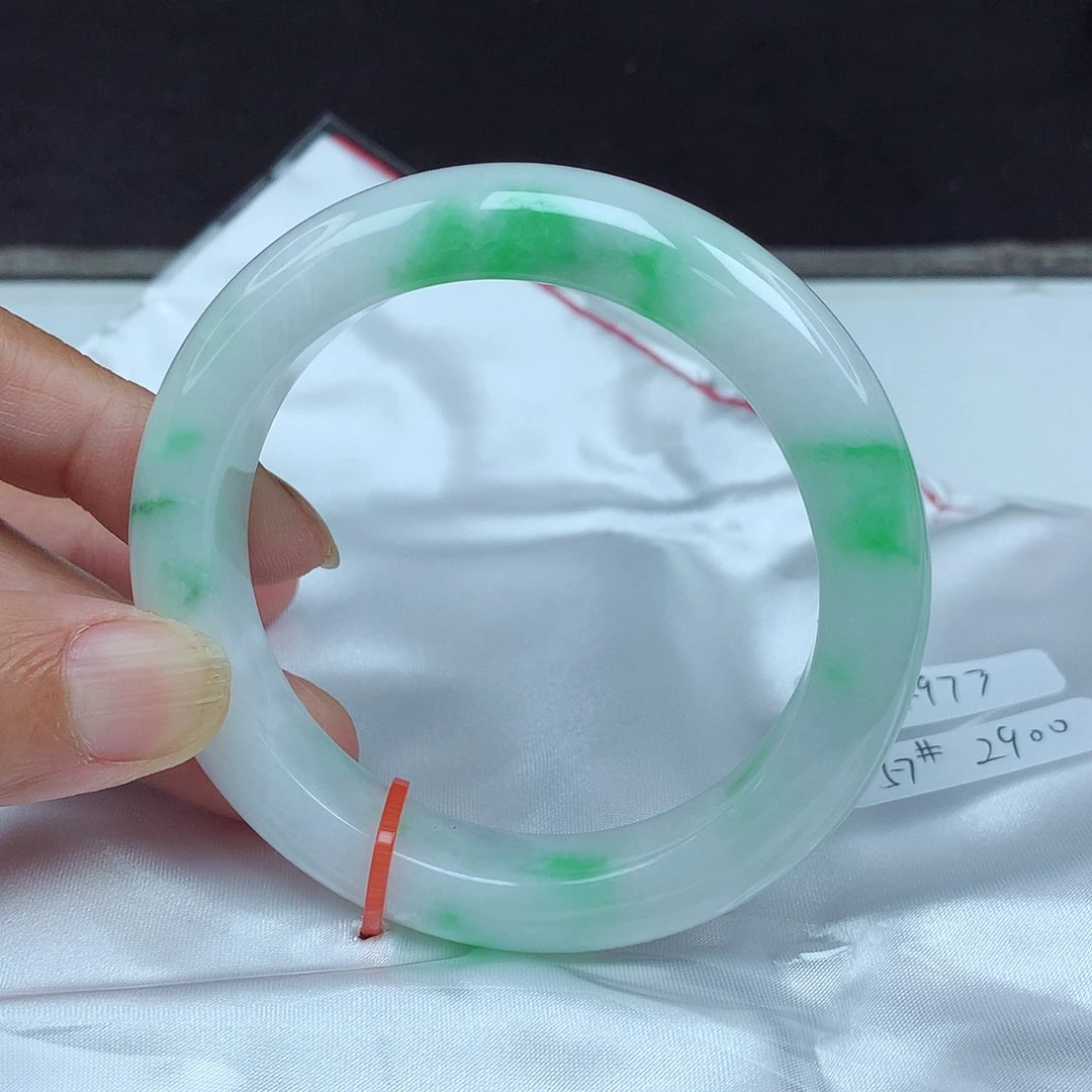 翡翠未镶嵌手镯57圈4973