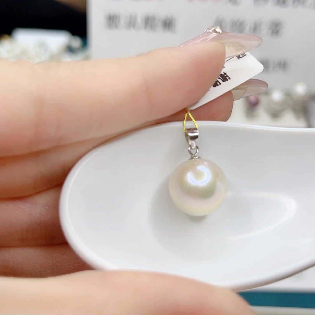 吊坠(不含链)银S925镶嵌淡水珍珠