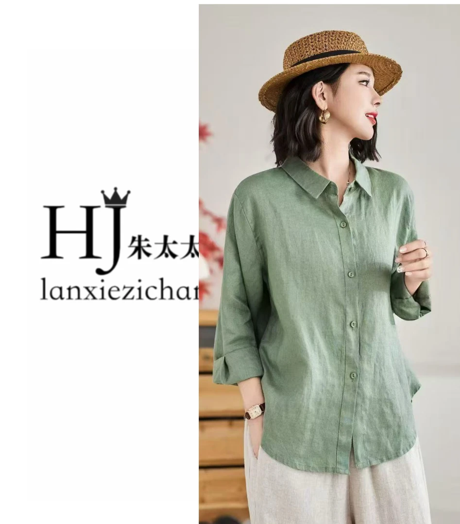 【36支100汉麻空气裸感系列】08款松弛慵懒 翻领外搭汉麻正肩衬衣