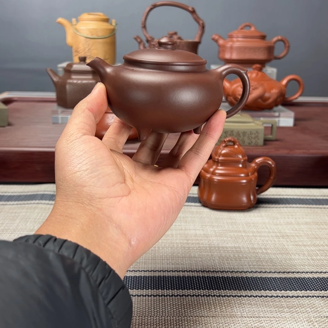 紫砂茶壶缘***人隐庐200CC紫泥