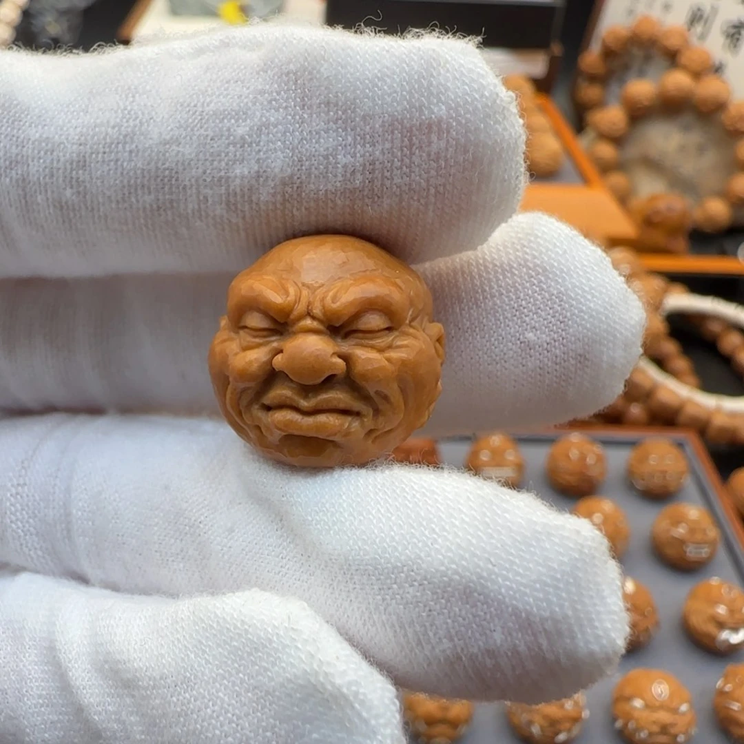 猴头核桃吊坠静思手工