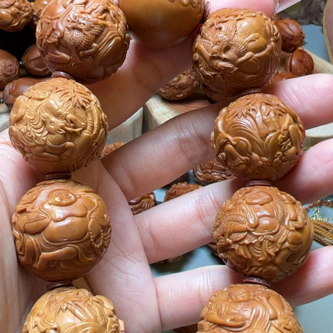 橄榄核手串正圆满工罗汉