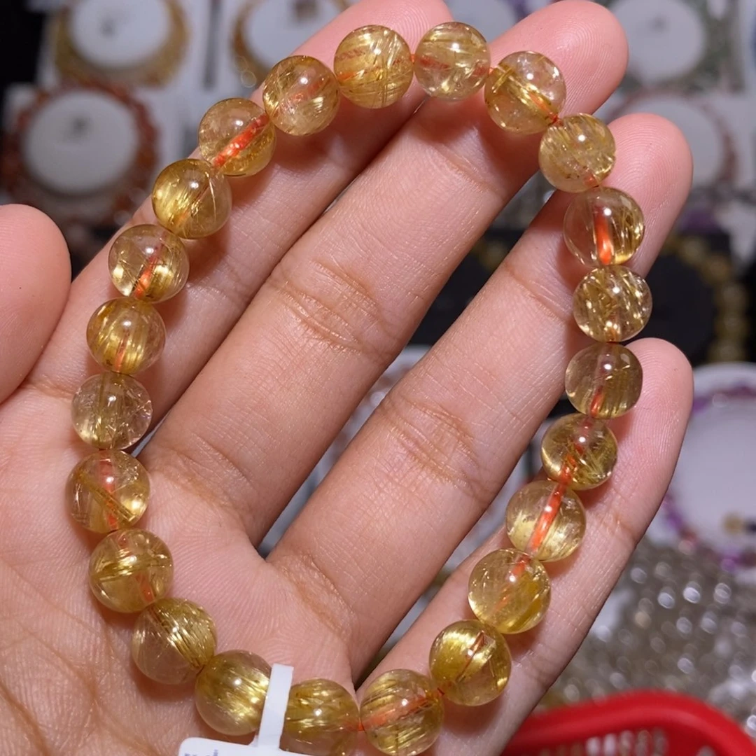 【闪购商品】发晶手串未镶嵌烟花钛晶8.3m m