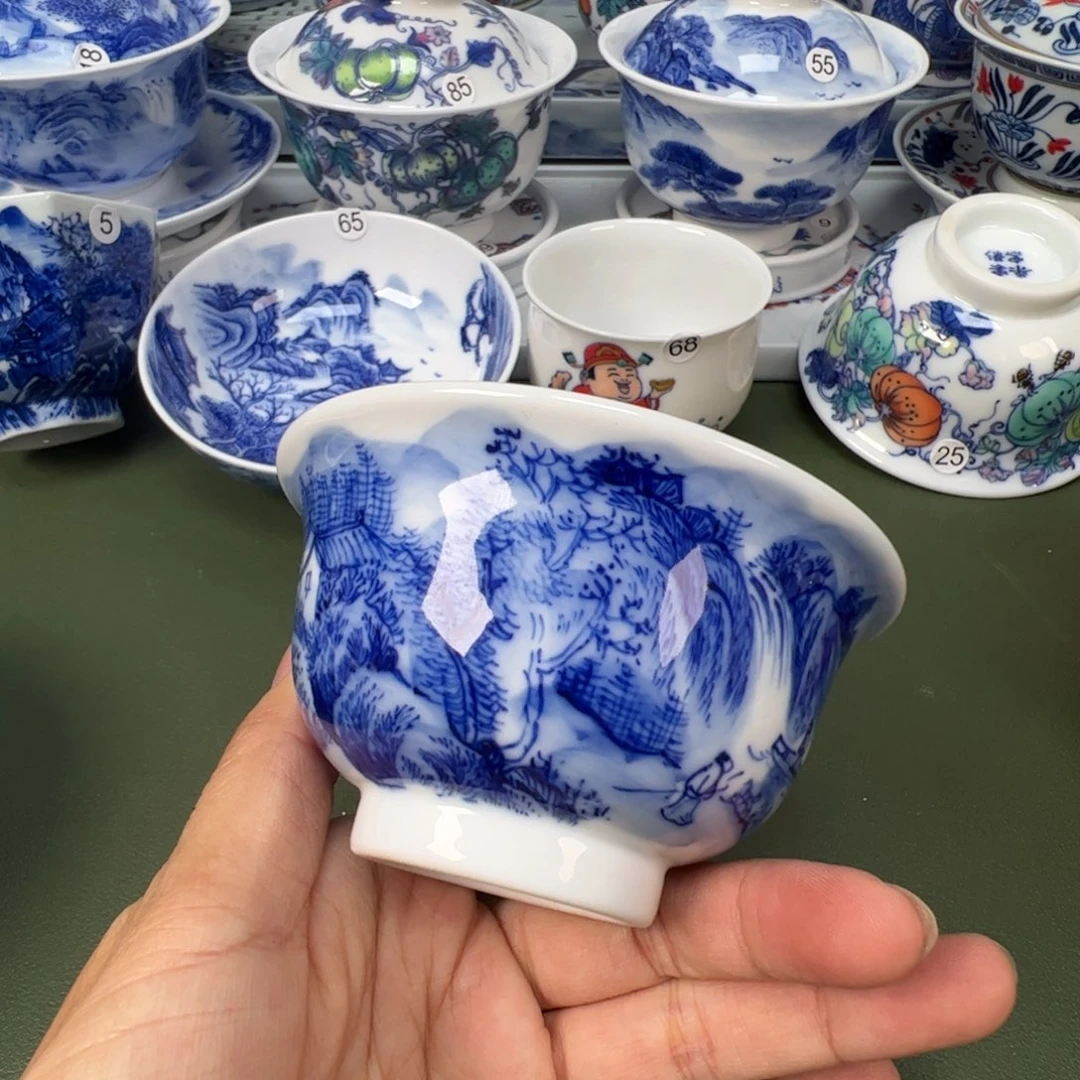 陶瓷景德镇纯手工纯手绘茶具木木53