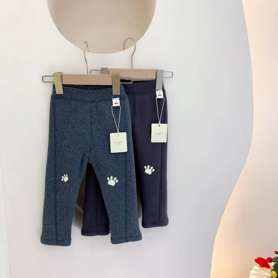 241912 朵儿樱桃冬季女童韩版卡通印花休闲小脚打底裤