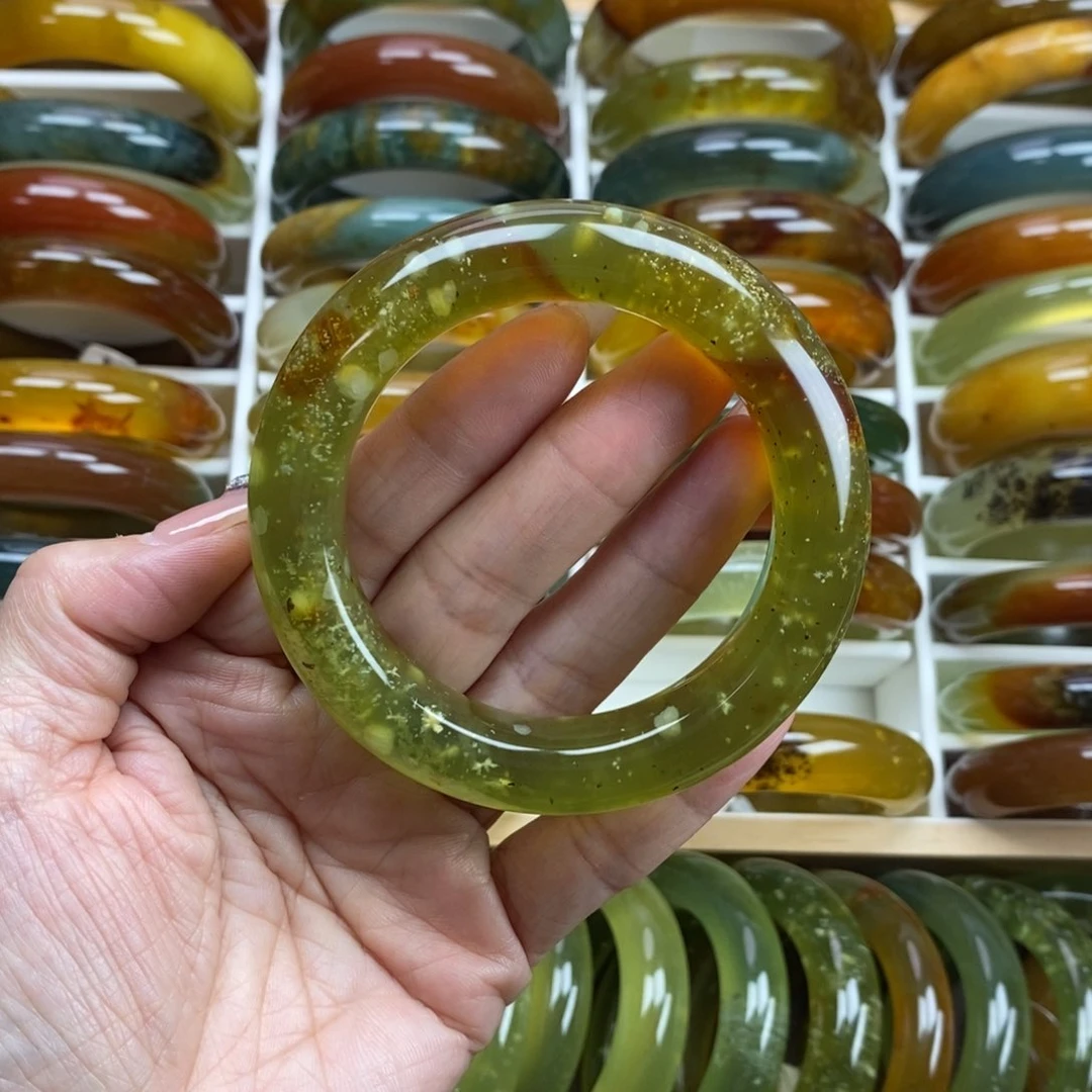 未镶嵌蛇纹石玉手镯55