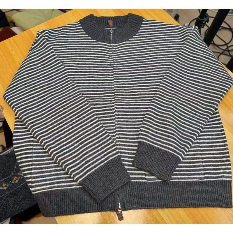 【琳姐】秋冬新款双头拉链开衫毛衣时尚百搭针织衫3006