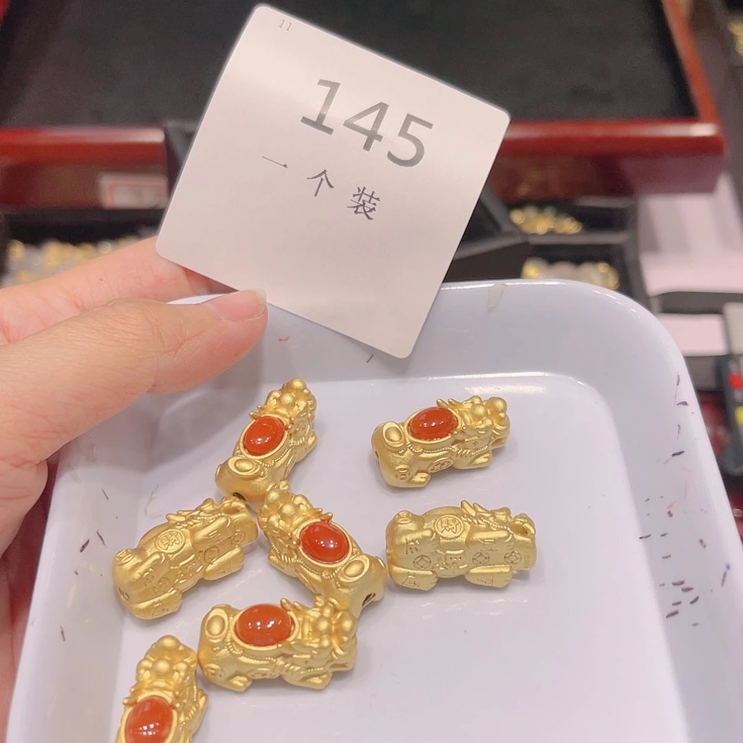 水晶珠宝半成品银S925镀金镶嵌145