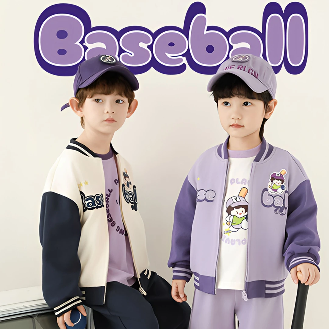 【25年春二波】男童时尚春季卡通贴布绣棒球STAR外套系列N5980