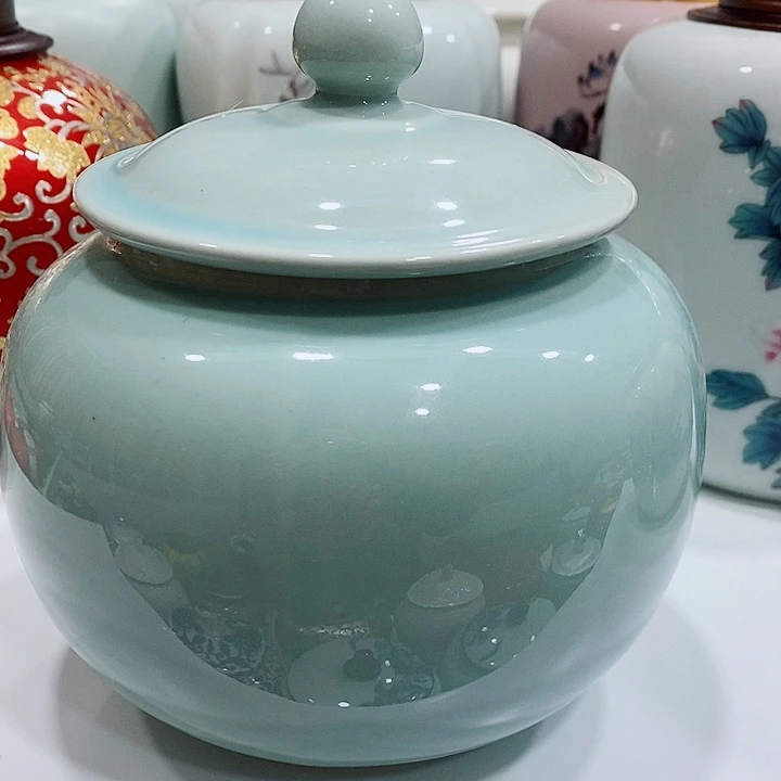 陶摆件茶叶罐储存罐密封罐