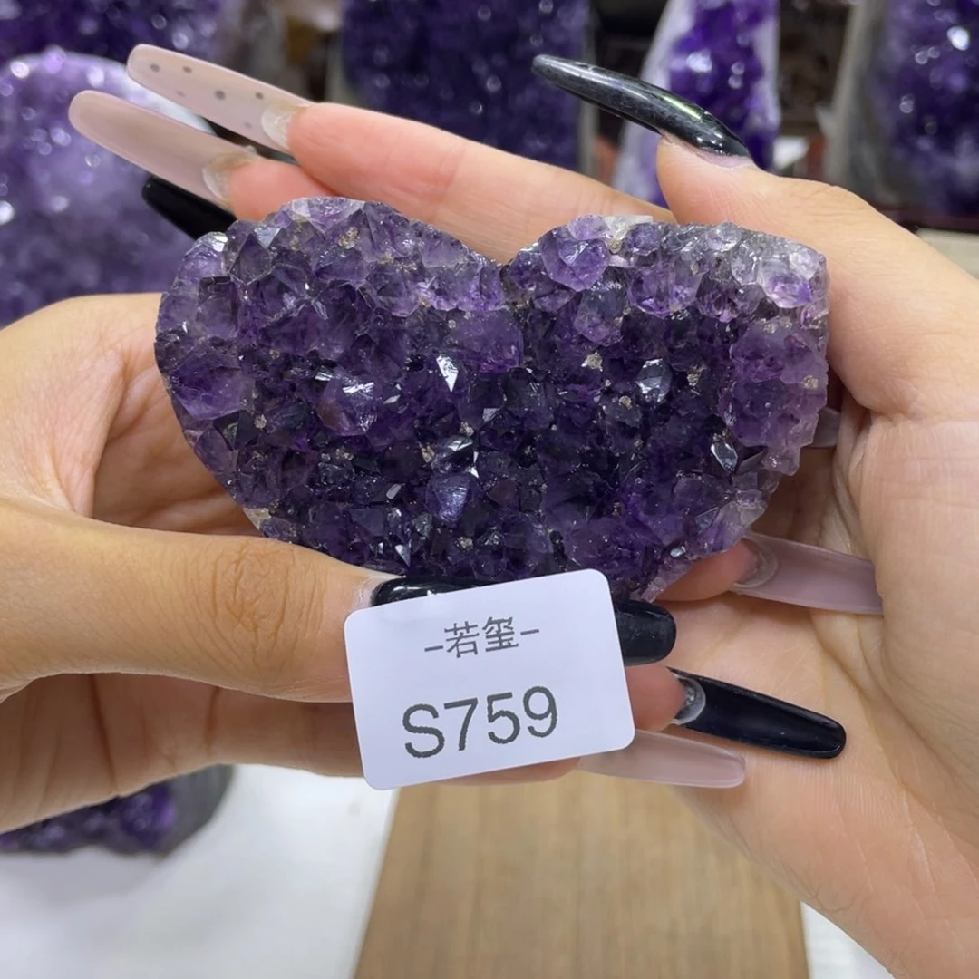 乌拉圭紫水晶摆件S759