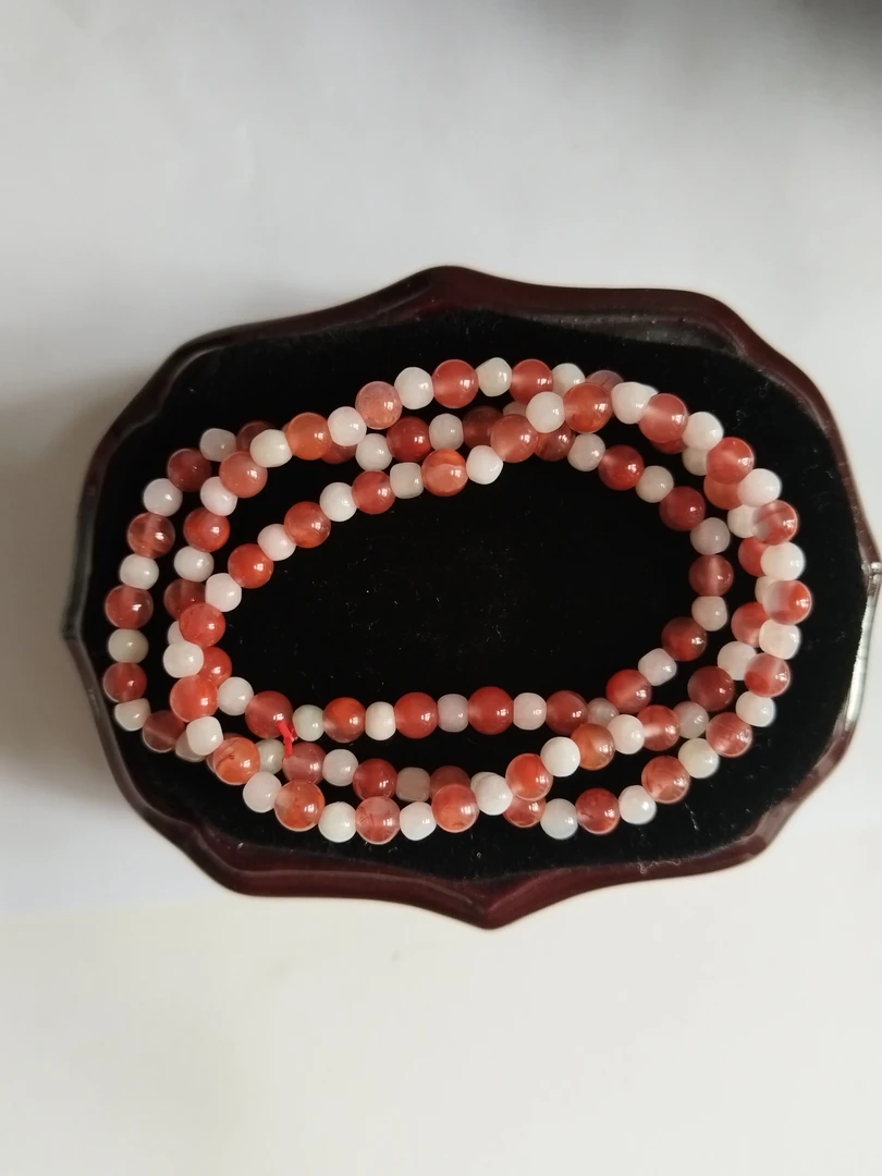 【南红臻宝】南红翡翠手链无优化纯天然3mm