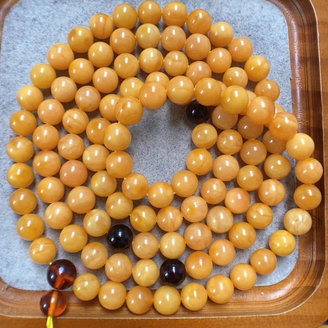 蜜蜡手串未镶嵌蜜蜡108