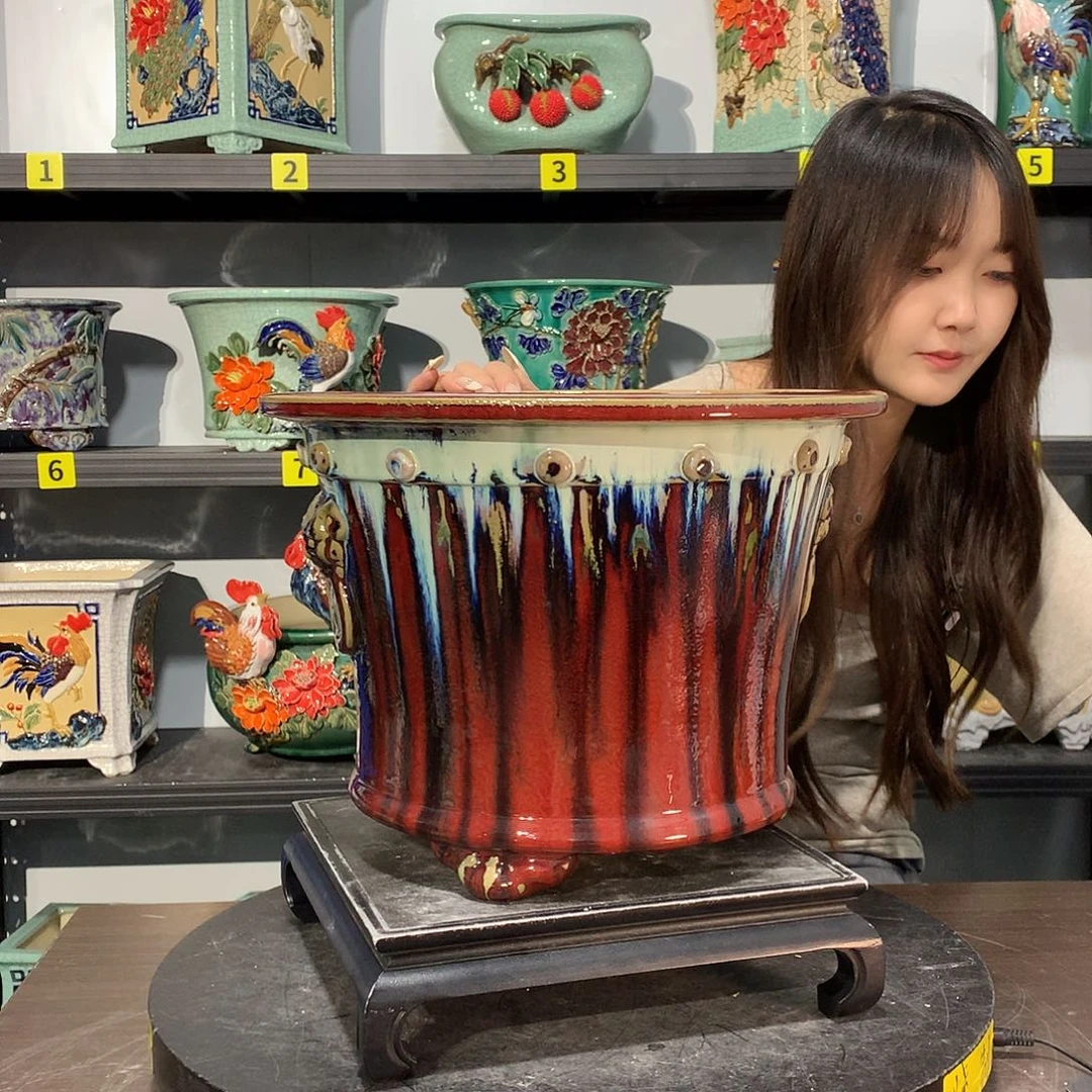 熙***高温烧制石湾盆花盆